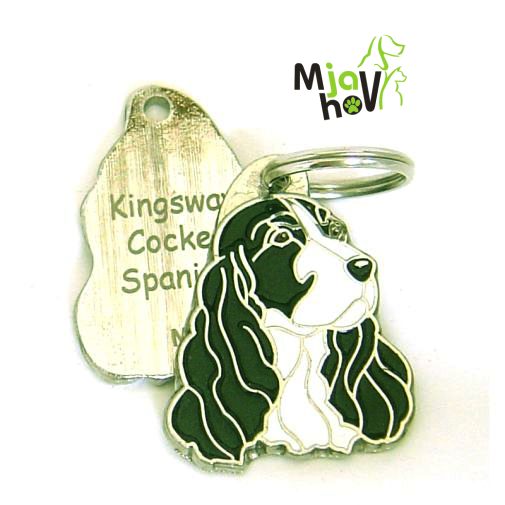 ID-brikker-cocker-svarthvit-gravert.jpg personlige ID-brikker MjavHov - graverte, online